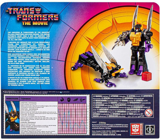 Φιγούρα Δράσης Insecticon Espionage Kickback Transformers για 8+ Ετών