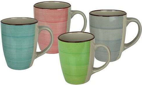Excellent Houseware Κούπα Κεραμική Πολύχρωμη 270ml 4τμχ Excellent Houseware Κούπα Κεραμική Πολύχρωμη 270ml 4τμχ