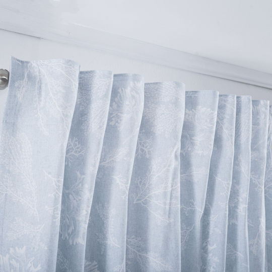 Teoran Curtain with Pencil Pleat Cayo Blue 140x275cm