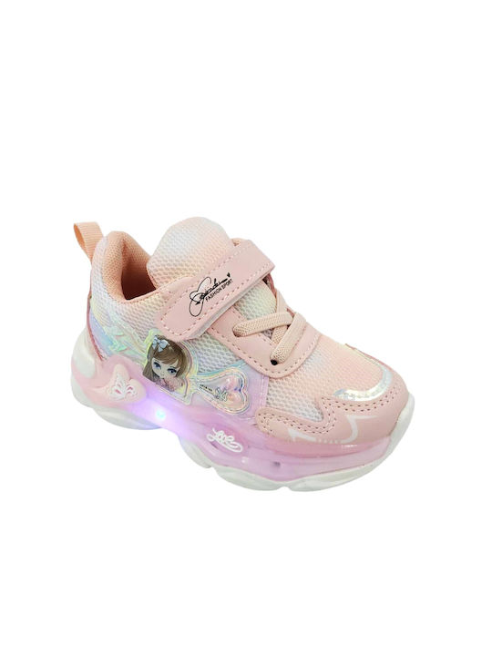 Atlanta Kids Sneakers with Lights Pink