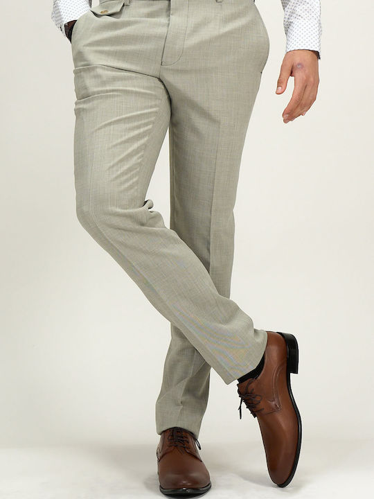 Trousers Elastic in Regular Fit Green