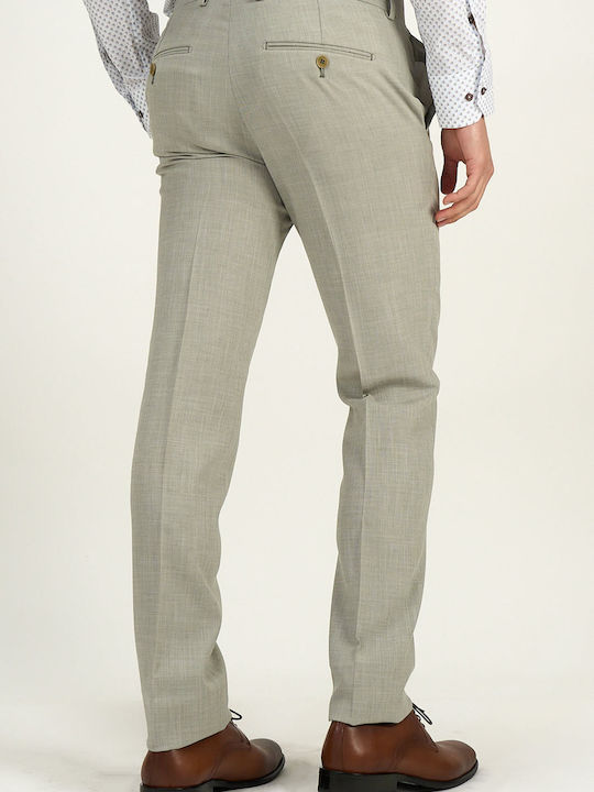 Trousers Elastic in Regular Fit Green