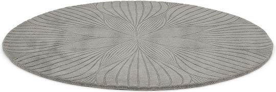 Wedgwood Folia 38305 Lucrat manual Covor Rotund Din lână Gri