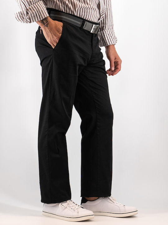 Guy Laroche Men's Trousers Chino in Regular Fit Black