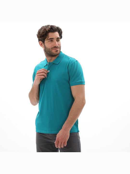 Van Hipster Bluza Bărbătească cu Mânecă Scurtă Polo Green