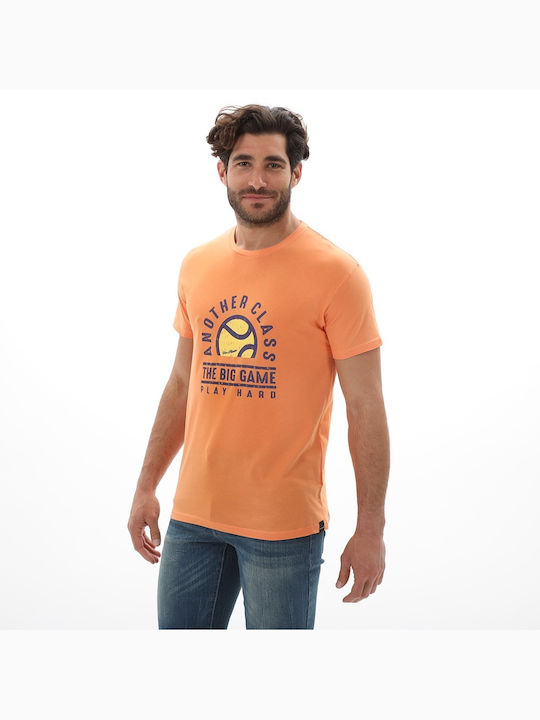 Van Hipster T-shirt Bărbătesc cu Mânecă Scurtă Orange