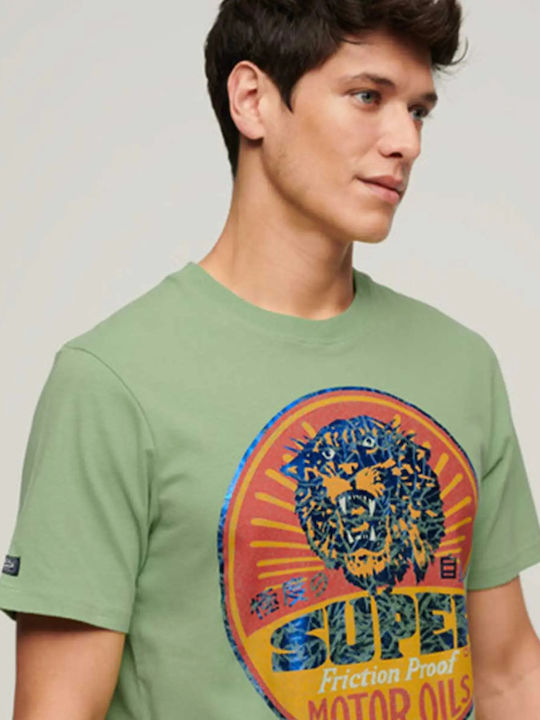 Superdry Workwear Men's Short Sleeve T-shirt Soft Green