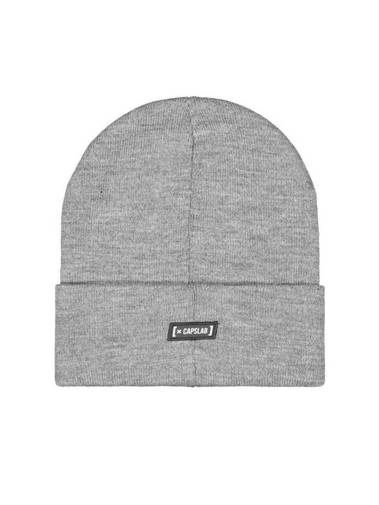 Capslab Beanie Unisex Beanie Knitted in Gray color