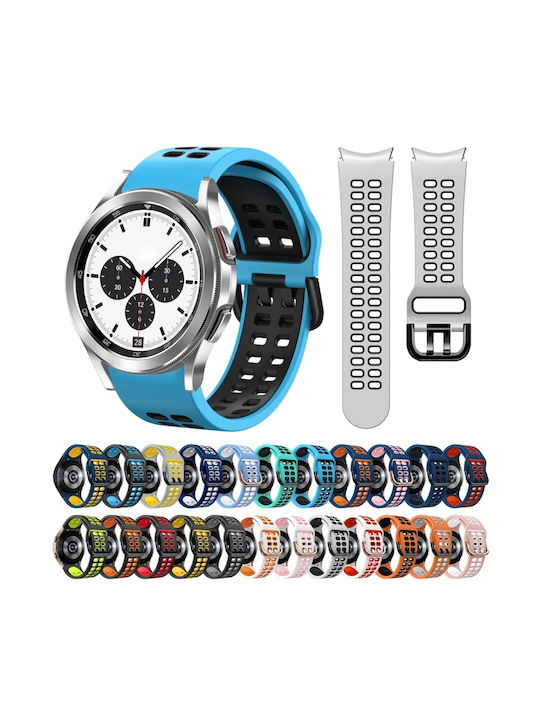 Two-color Strap Silicone White (Galaxy Watch4/5/6/7/FE/4 Classic/6 Classic/5 Pro)
