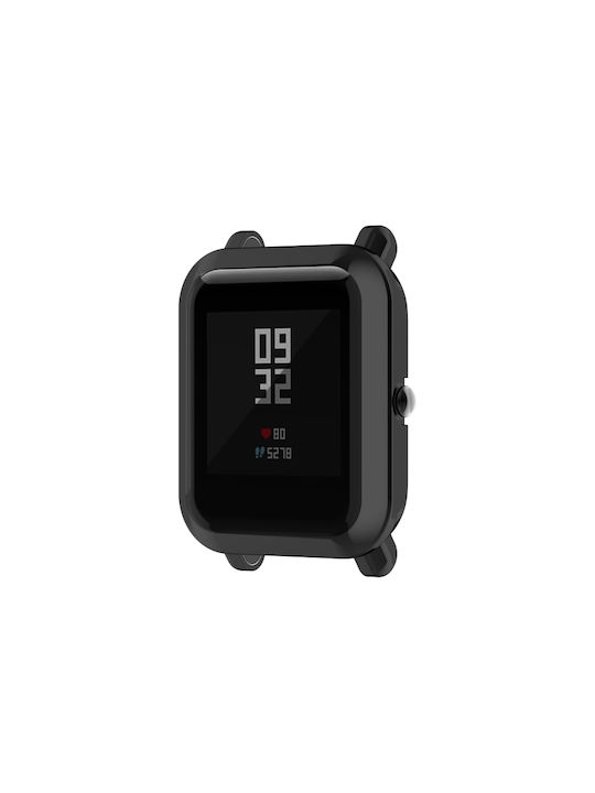Full Coverage Θήκη Σιλικόνης σε Μαύρο χρώμα για το Amazfit Pop
