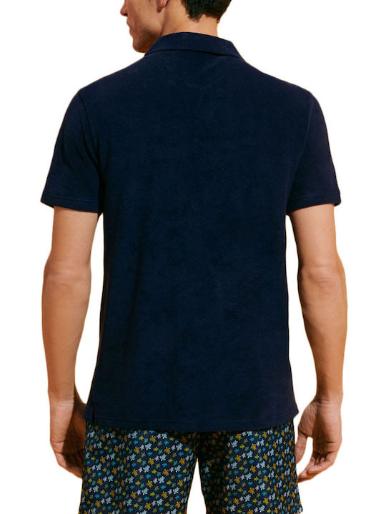 Polo Herrenbluse Kurzarm Blaue