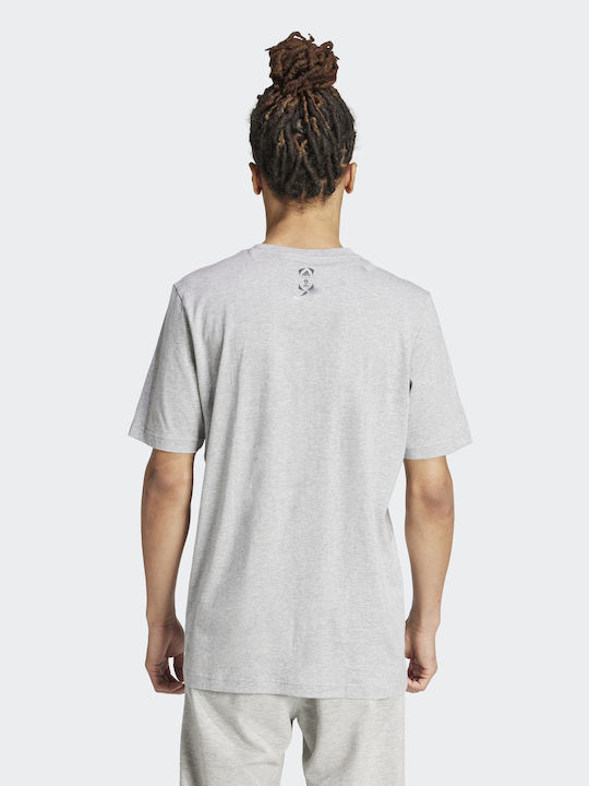 Adidas Emblem Ball Men's Athletic T-shirt Short Sleeve GRI