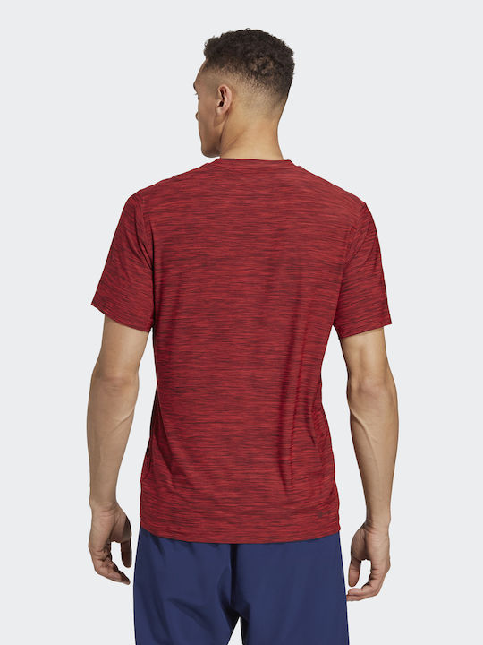 Adidas Stretch Ανδρικό Αθλητικό T-shirt Κοντομάνικο Μπορντο