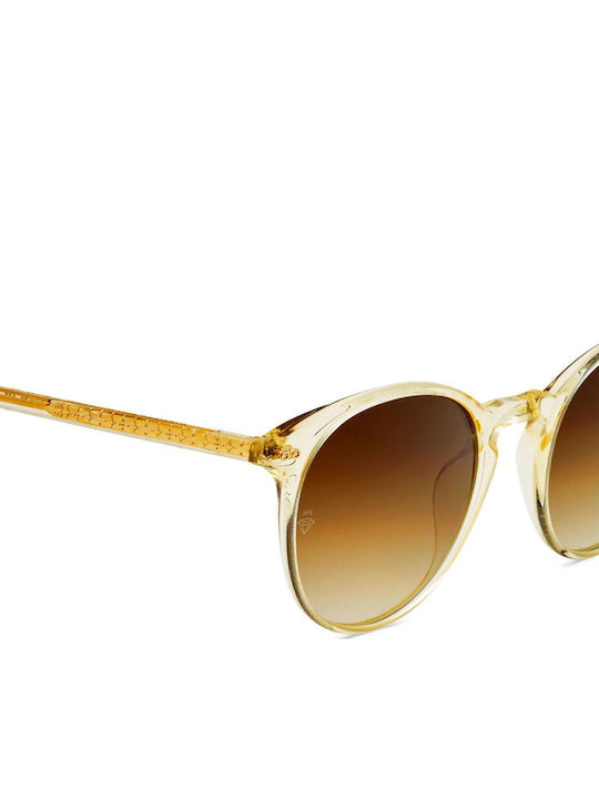 Etnia Barcelona Unisex Sunglasses with Red Tartaruga Horn-Rimmed Frame and Brown Gradient Polarized Lens ET-5JORDA250SHVBR-HVBR