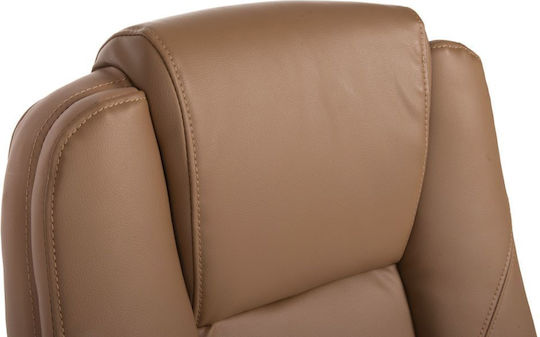 HomeMarkt Back for Office Chair with Leather 52x53cm Brown