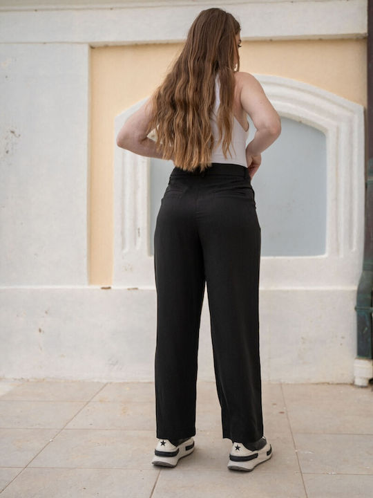 Nineteen Apparel Club Femei Tesatura Pantaloni Negru