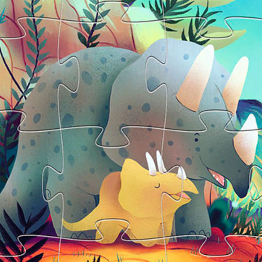 Kinderpuzzle Dinosaurier Teo für 3+ Jahre alt+ Jahre 24pcs Djeco