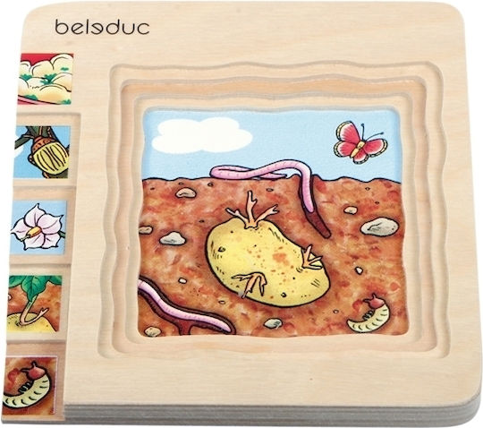Wooden Kids Peg Puzzle Potato for 4+ years old+ Years 30pcs Beleduc