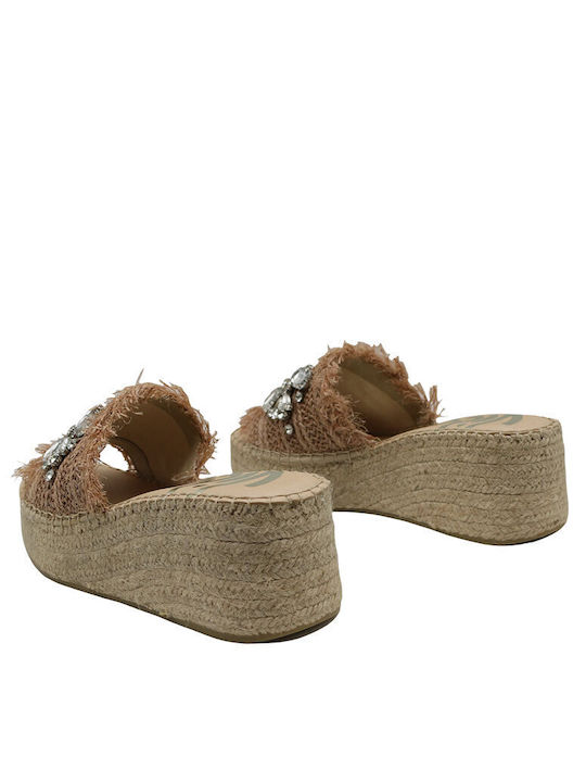 Vidorreta Women's Flat Sandals in Beige Color