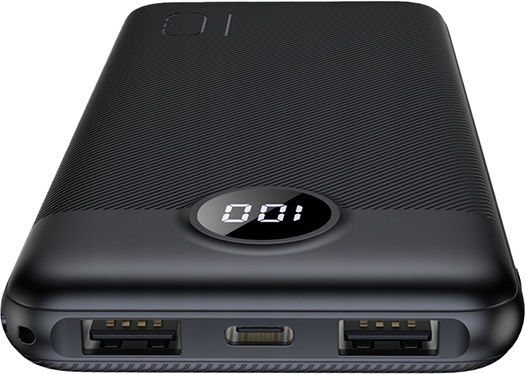 Veger L10S Power Bank 10000mAh 20W με 2 Θύρες USB-A και Θύρα USB-C Power Delivery / Quick Charge 3.0 Μαύρο