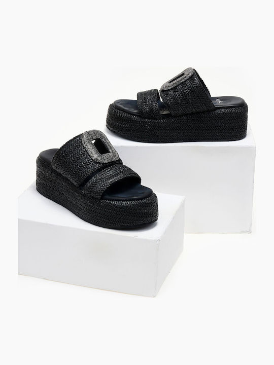 Summer Women's Platforms in Style Slippers Black