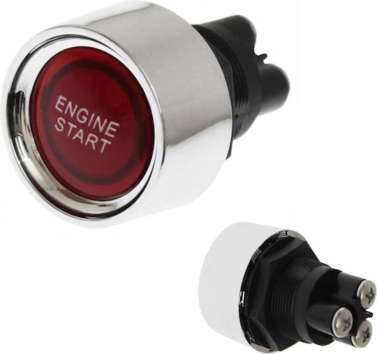 Simoni Racing Car Ignition Button 50Α 12V Universal Silver