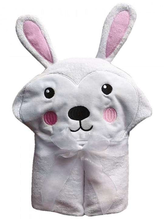 Das Home Baby Bath Towel-Bathrobe Hooded White 70x90cm