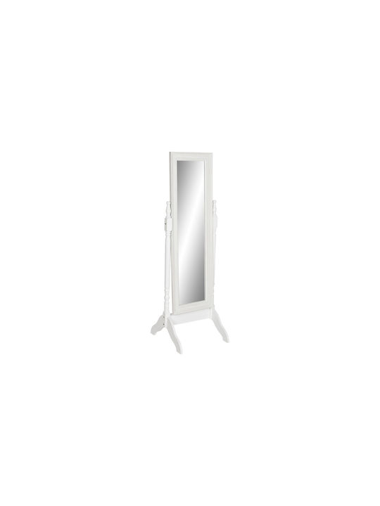 Home Esprit Wall Mirror Full Length with White Wooden Frame 157x50cm 1pcs