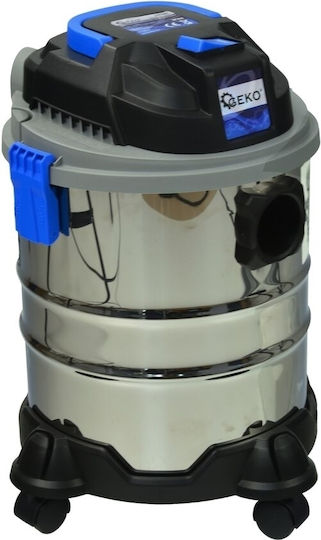 Geko Σκούπα Υγρών / Στερεών 1250W με Ανοξείδωτο Κάδο 20lt