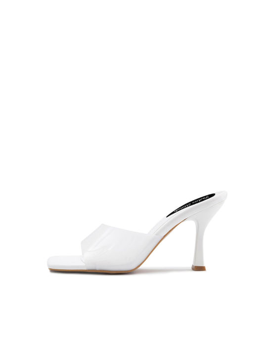 Fashion Attitude Heel Mules White