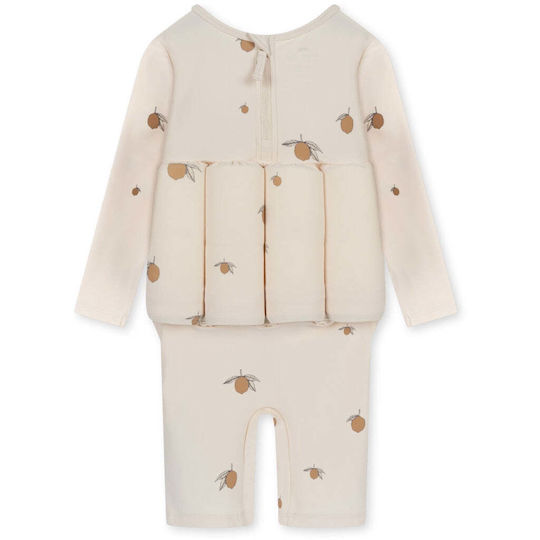Konges Slojd Kids' Life Jacket with Removable Bricks White Lemon