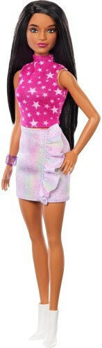 Barbie Fashionistas Doll Fashionistas 215 With Black Straight Hair & Iridescent Skirt for 3+ years+ Years