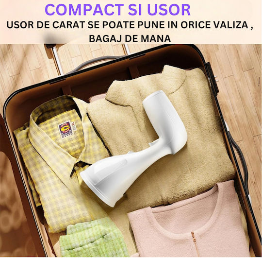 Esino LC 201 Aparat de călcat cu abur pentru haine de Mână 1500W cu rezervor 300ml Alb