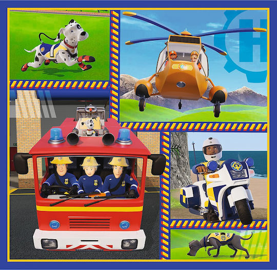 Trefl 3in1 Puzzle Pompier Sam O zi în viața pompierilor