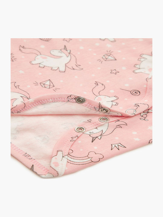 Minerva Unicorn Short-Sleeved White-pink 4pcs