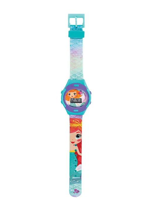 AS Kids Digital Watch with Rubber/Plastic Strap Unicorn - Mermaid - Queen Various Designs/Assortments of Designs) 1pc
