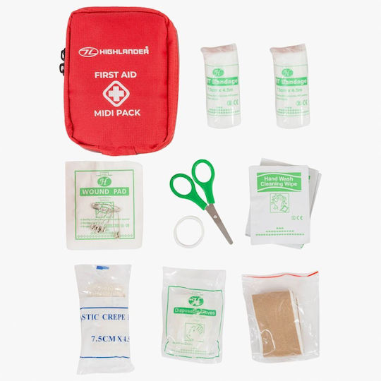 Highlander First Aid Midi Pack Τσάντα Πρώτων Βοηθειών με Εξοπλισμό