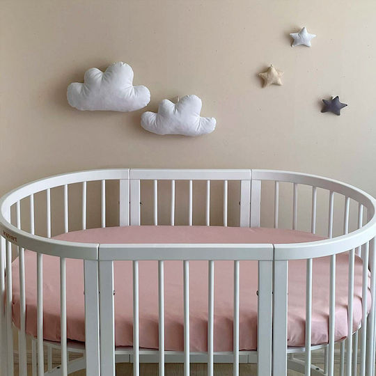 IngVart Baby Sheet Crib Cotton Fitted Antique Pink