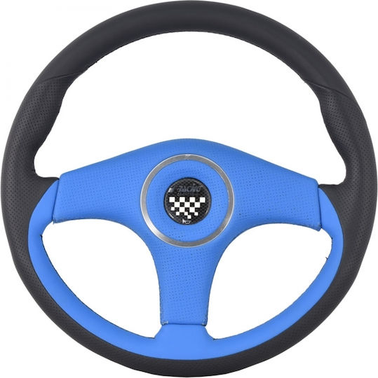 Simoni Racing Τιμόνι Αυτοκινήτου Barchetta Plus Τριάκτινο Μαύρο/Μπλε