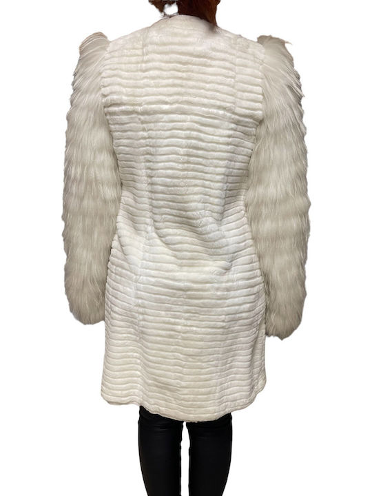 Scurtă Blană de damă White