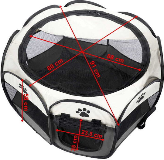 Multipurpose Playpen Folding Cage Dog Cat Gray