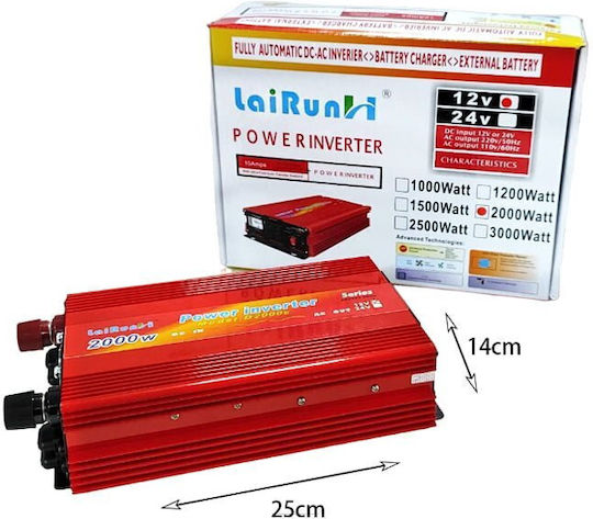 Lairunh Car Inverter 2000W for 12V DC
