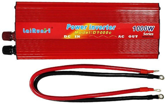 Lairunh Invertor Auto Modificat Sine Wave 1000W pentru Convertirea 12V DC în 220V AC cu 1xUSB