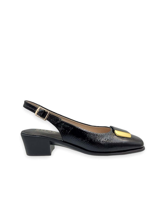 Relax Anatomic Leather Black Heels