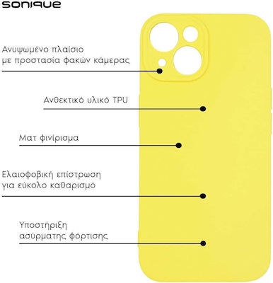 Sonique Back Cover Σιλικόνης / Υφασμάτινο Κίτρινο (Redmi Note 13 Pro 5G)