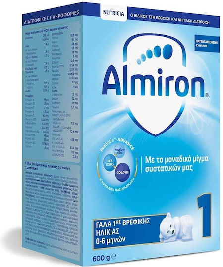 Nutricia Pulvermilch Almiron 1 für 0m++ Monate 600gr