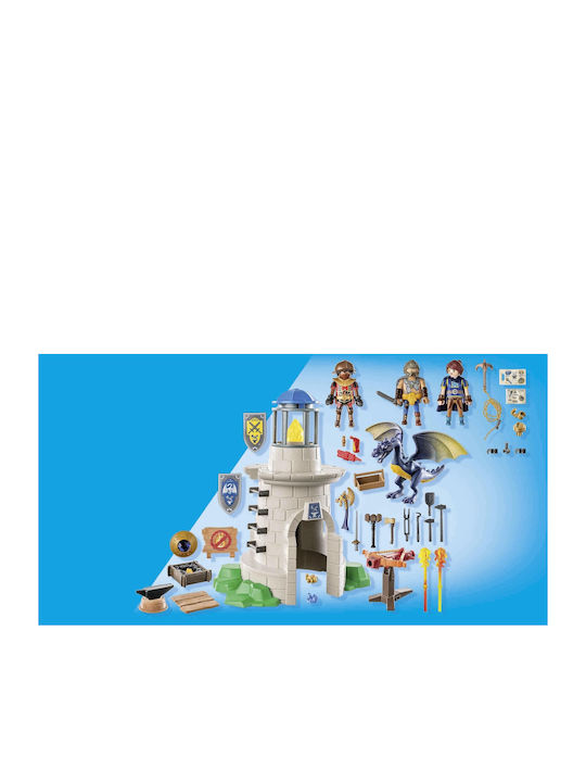 Плеймейт свещ Novelmore Кула на рицарите с дракон и ковач за 4+ години Години Playmobil