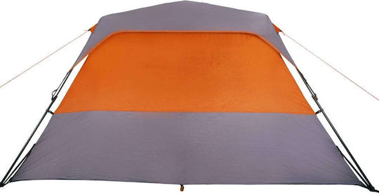 vidaXL Καλοκαιρινή Σκηνή Camping Γκρι για 6 Άτομα 344x282x192εκ.