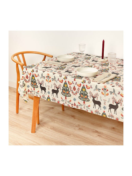 Mauré Christmas Tablecloth Fabric L200xW140cm 1pcs