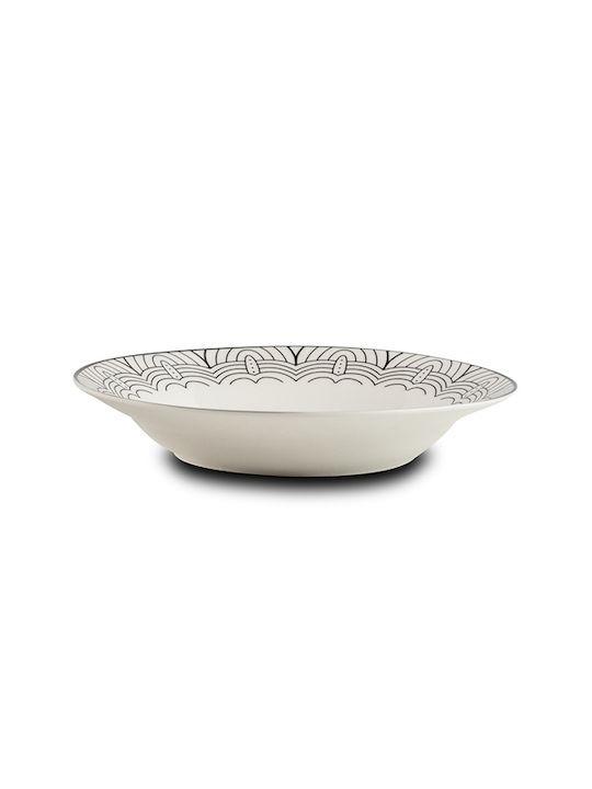 Nava Plate Soup made of Porcelain White with Diameter 23cm